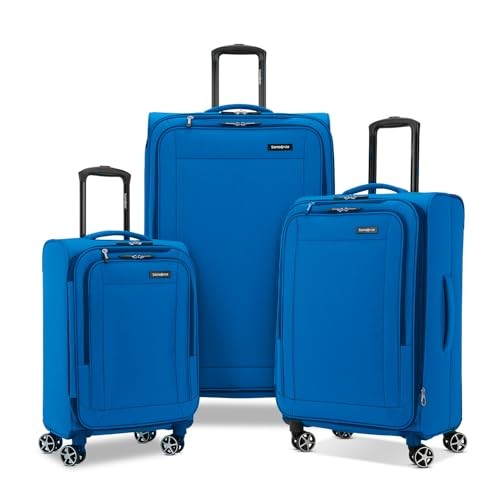 SAMSONITE SAIRE LTE SOFTSIDE LUGGAGE WITH SPINNER 3-PIECE SET CARIBBEAN BLUE