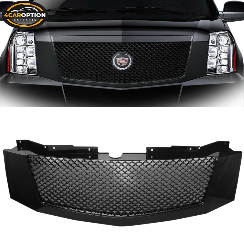 Fits 07-14 Cadillac Escalade Escalade EXT ESV Black Mesh Grill Grille Esv Ext Fits 07-14 Cadillac Escalade Escalade EXT ESV Black Mesh Grill Grille Esv Ext