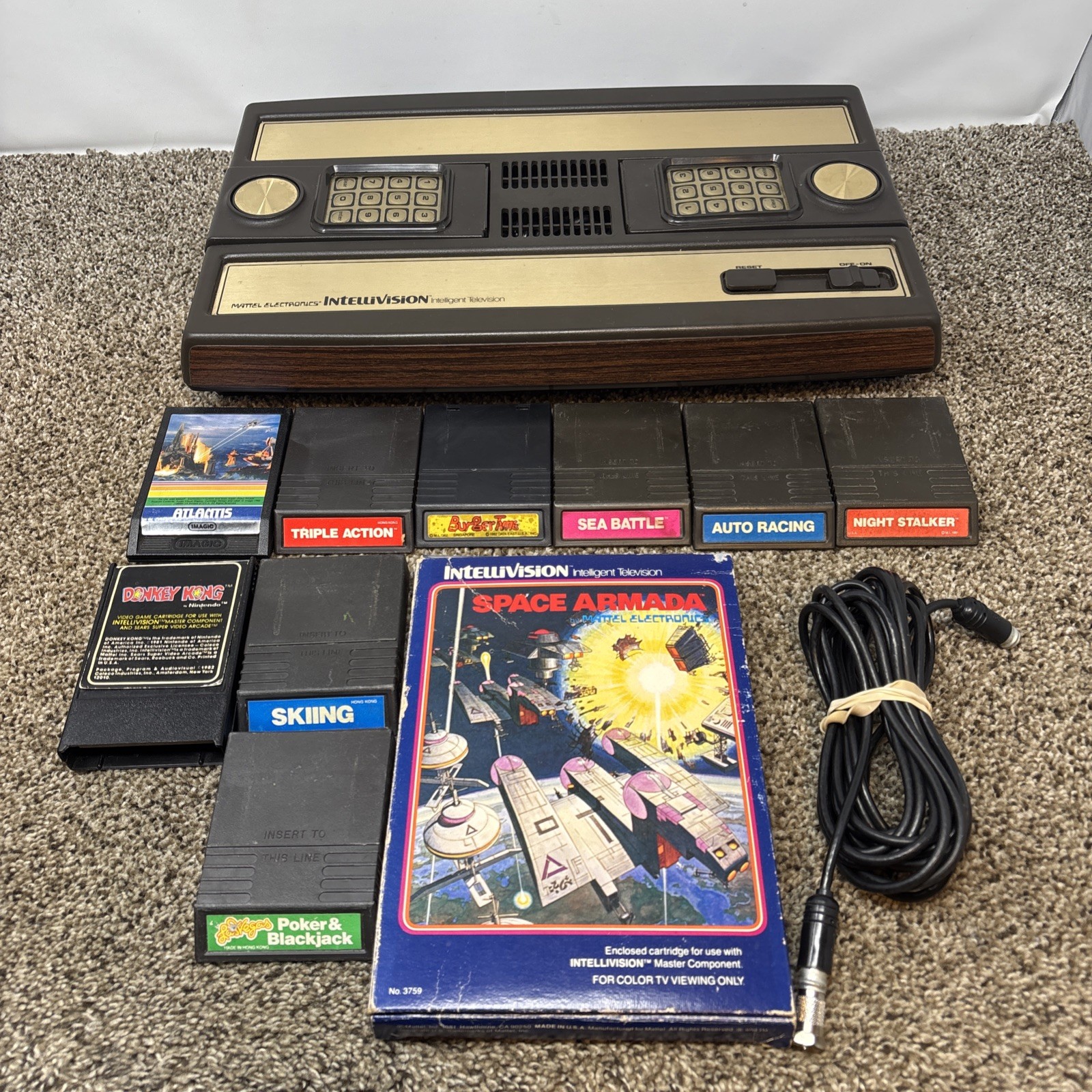 Intellivision Video Game console Tested Working Vintage Game Bundle With Games Intellivision Video Game console Tested Working Vintage Game Bundle With Games