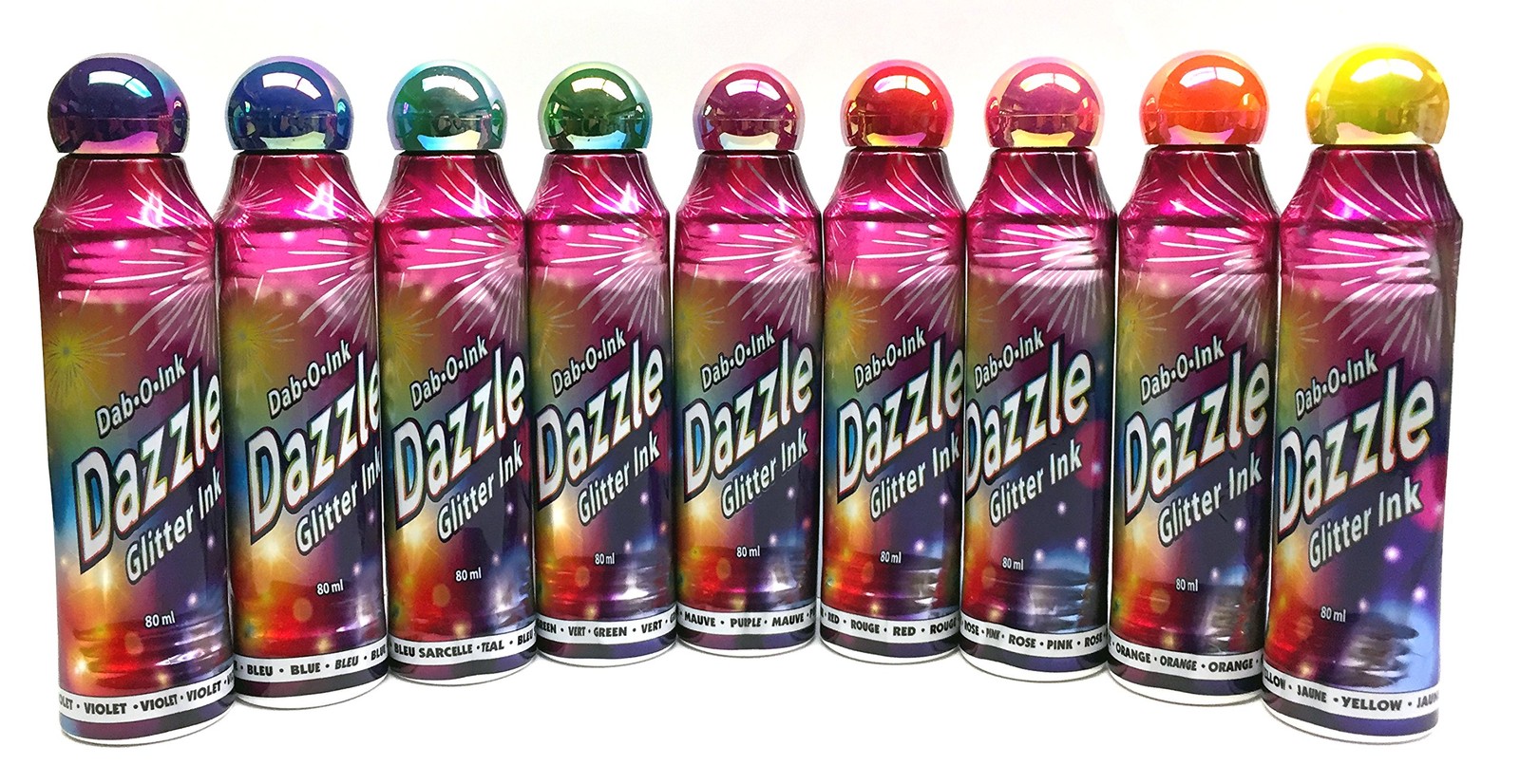 Dazzle Glitter Bingo Dauber/dabber Ink 12-Pack - Mixed Colors
