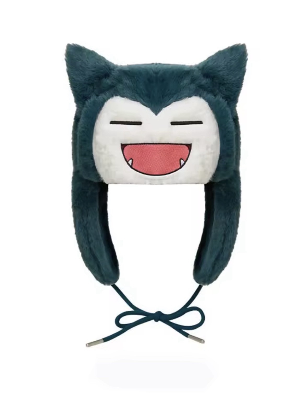 Pokemon Snorlax Ushanka Russian Y2K Cosplay Plush Pilot Hat Anime Winter Ears