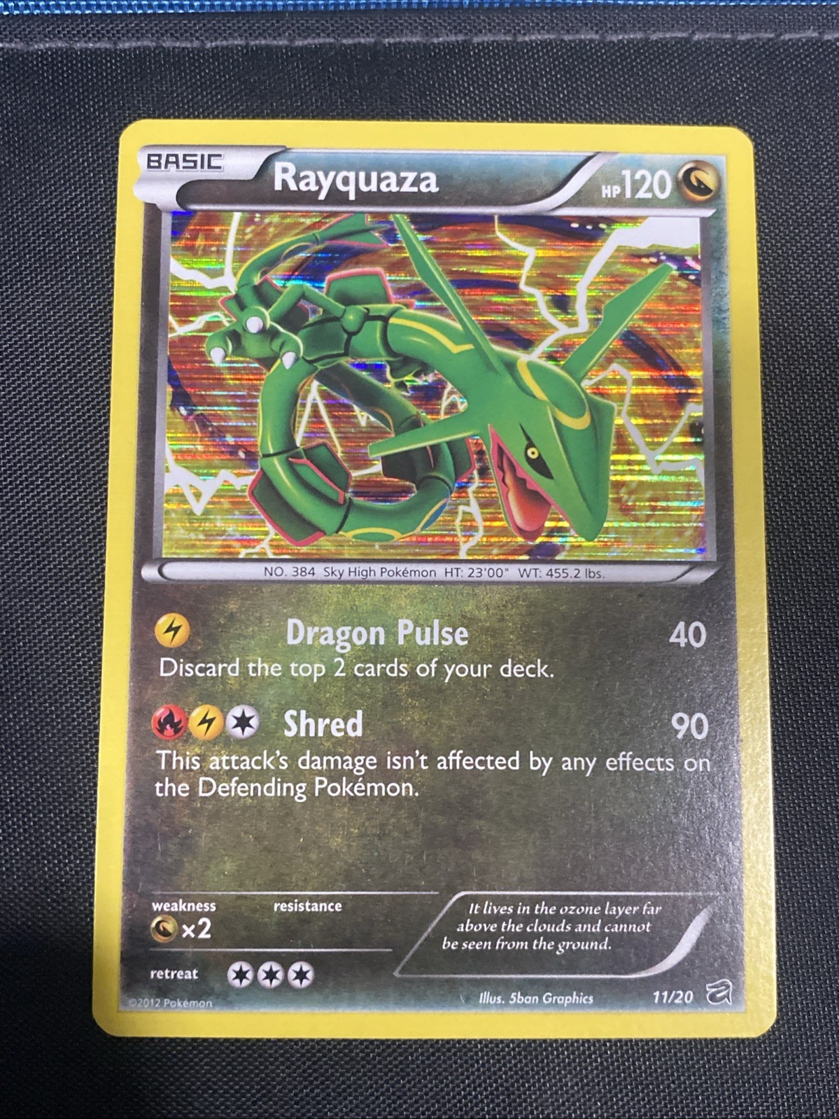Pokemon TCG Rayquaza 11/20 Dragon Vault Holo NM Trading Card Grade Worthy Pokemon TCG Rayquaza 11/20 Dragon Vault Holo NM Trading Card Grade Worthy