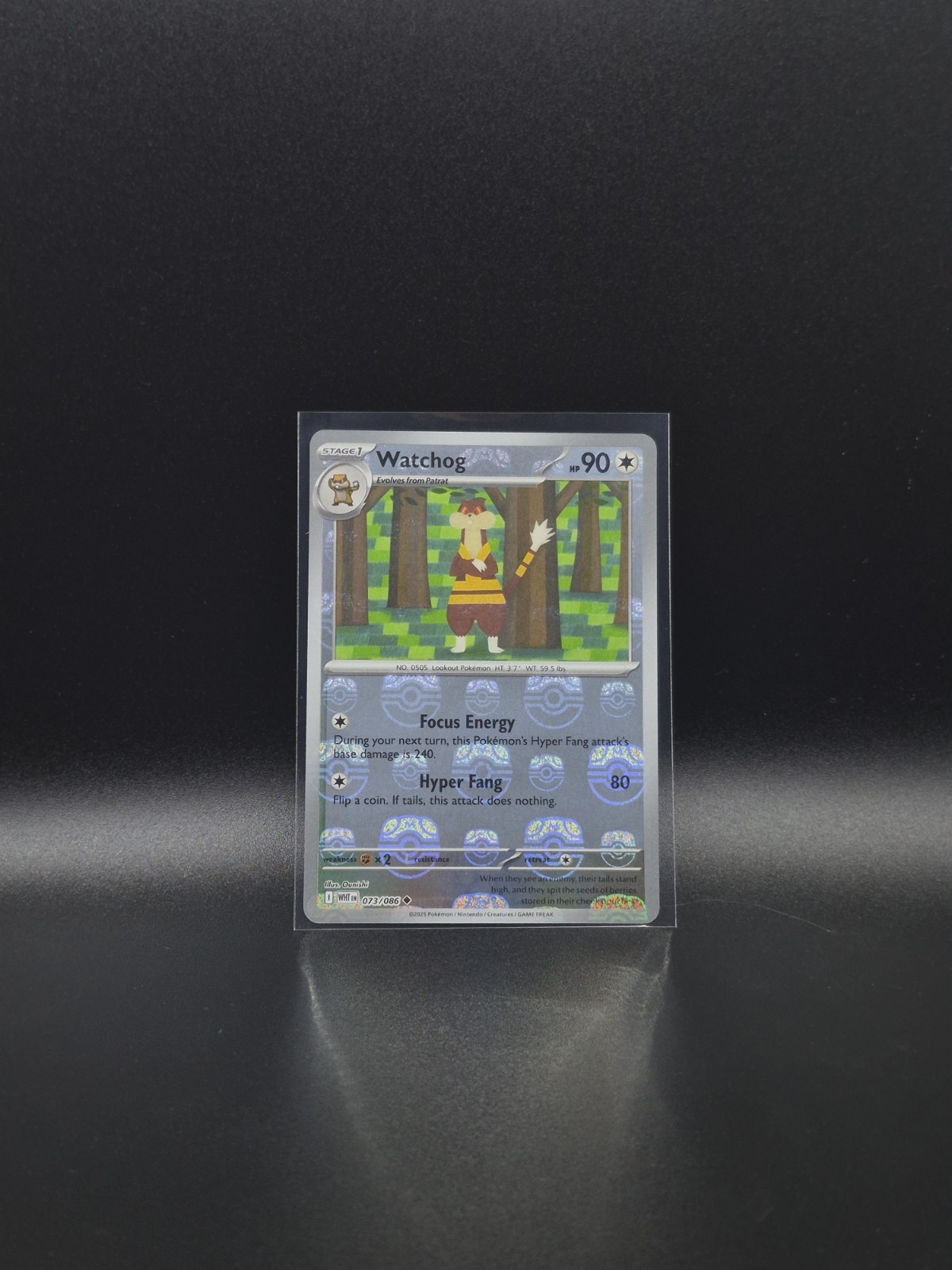 Pokémon TCG Watchog Master ball Pattern Holo White Flare 073/086 Pokémon TCG Watchog Master ball Pattern Holo White Flare 073/086