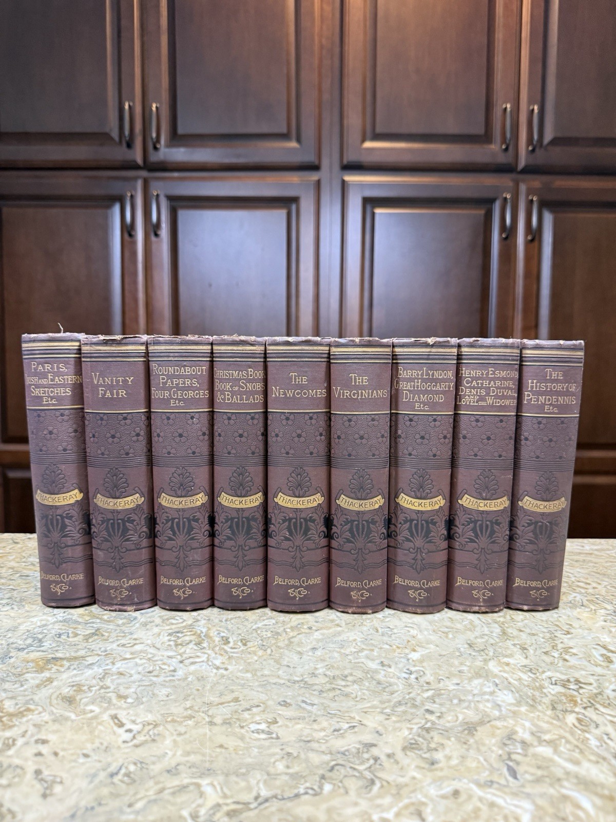 Vintage 1880s Thackeray’s Works 9 of 10 volumes, Illustrated, HC Vintage 1880s Thackeray’s Works 9 of 10 volumes, Illustrated, HC