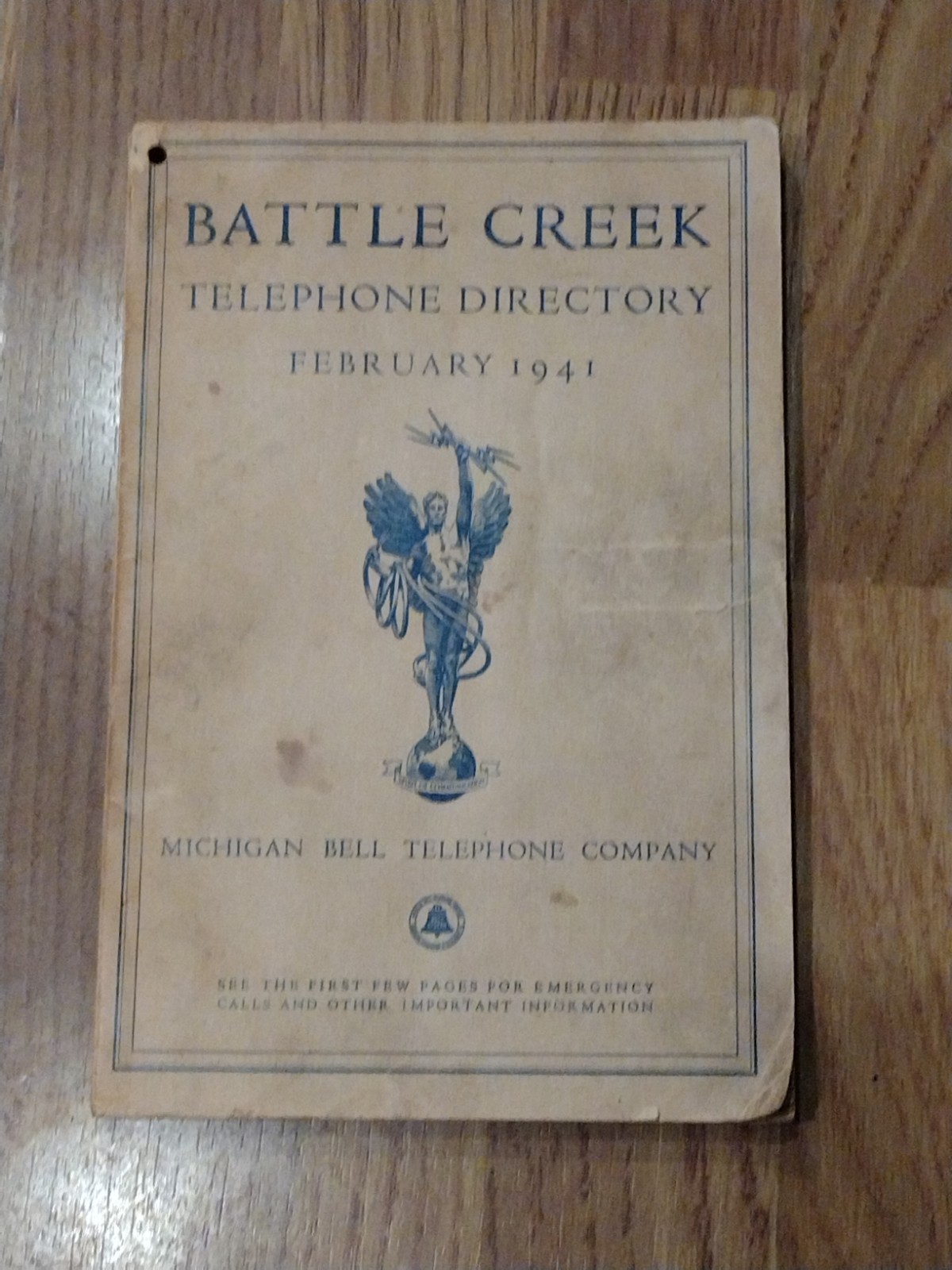 Vintage February 1941 Battle Creek Telephone Directory Vintage February 1941 Battle Creek Telephone Directory