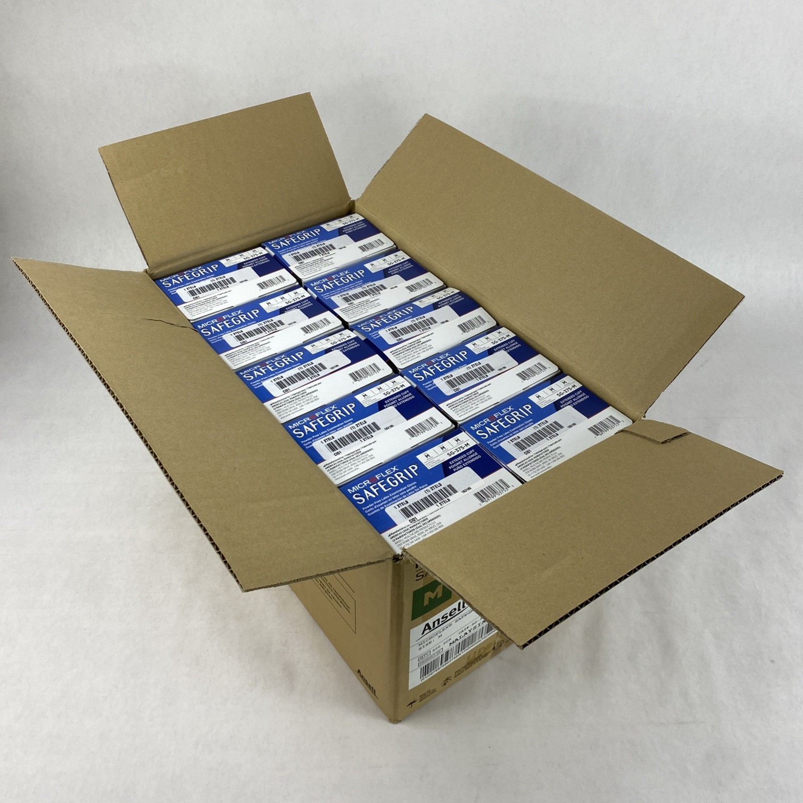 Ansell Microflex SafeGrip SG-375-M Latex Exam Gloves Medium - 500 Count Ansell Microflex SafeGrip SG-375-M Latex Exam Gloves Medium - 500 Count
