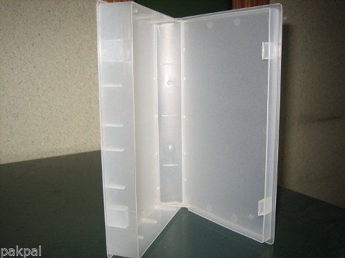 100 NEW CLEAR VIDEO CASE VHS LIBRARY CASE W/FULL SLEEVE, NO HUB, PSV14