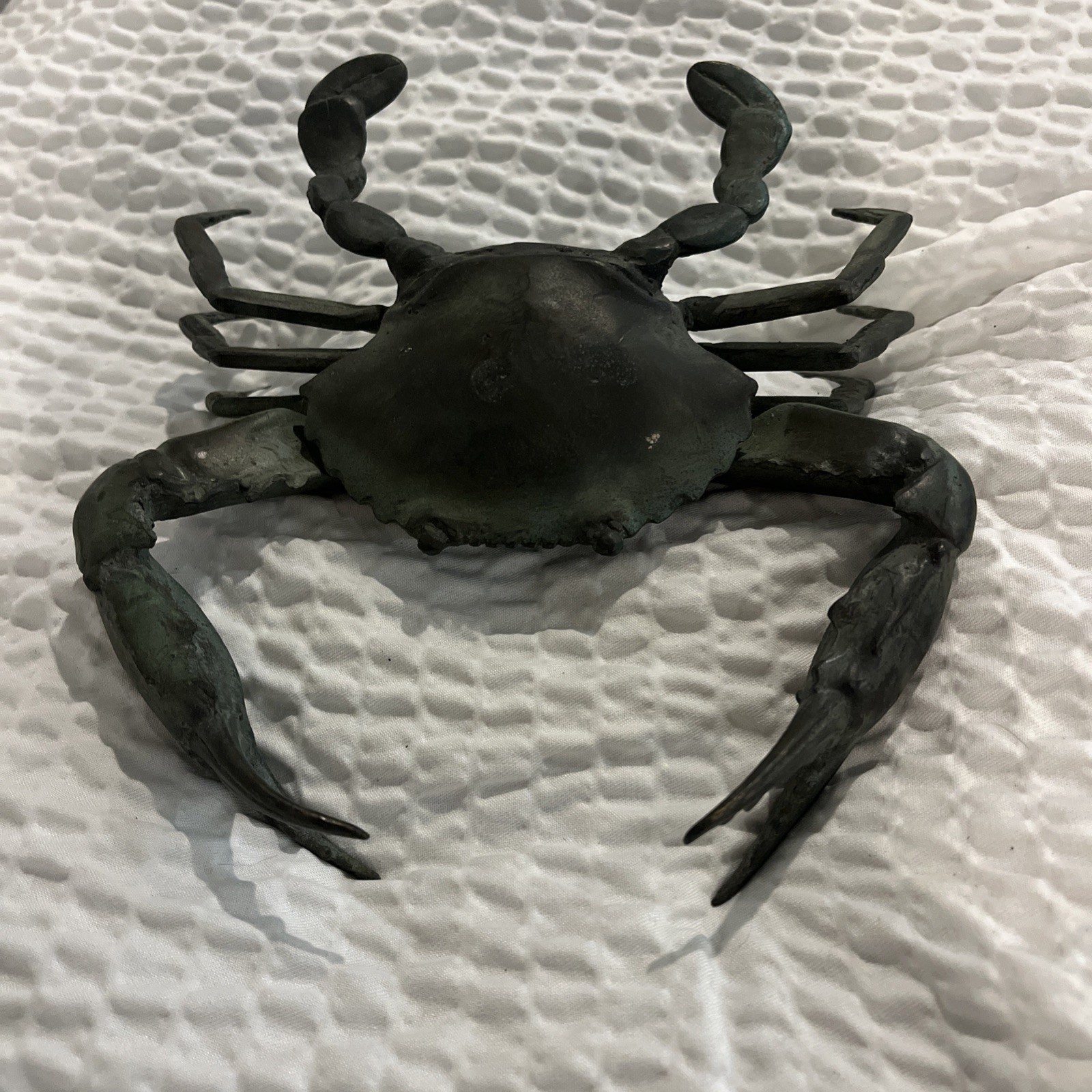 Vintage Bronze Blue Crab Sculpture Some Slight Oxidation Vintage Bronze Blue Crab Sculpture Some Slight Oxidation