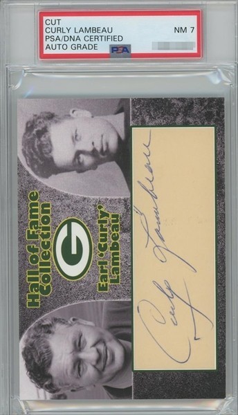 Curly Lambeau PSA/DNA Signed Auto Autographed 3x5 Custom Card Near Mint 7 HOF Curly Lambeau PSA/DNA Signed Auto Autographed 3x5 Custom Card Near Mint 7 HOF
