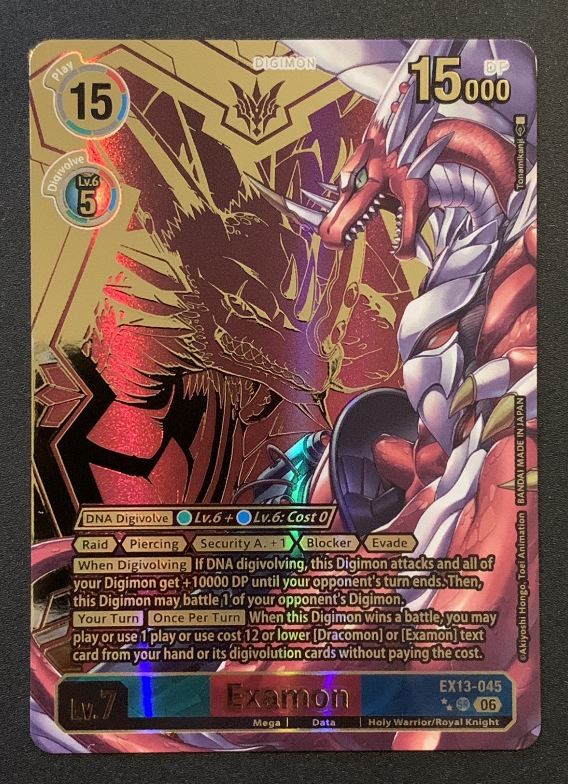 Examon EX13-045 SR - Special Alt Art - EX13 Chivalrous XIII - Digimon TCG