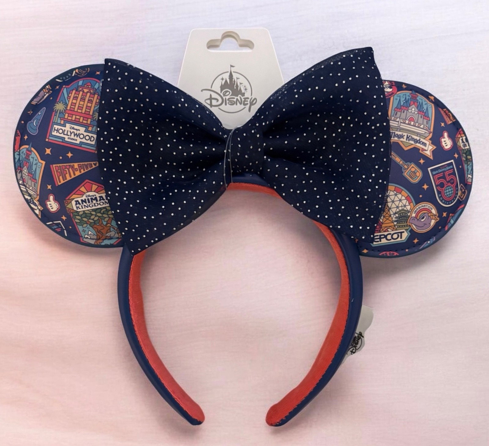 Disney World 55th Anniversary Fireworks Minnie Ears Organza Bow Headband - NEW Disney World 55th Anniversary Fireworks Minnie Ears Organza Bow Headband - NEW