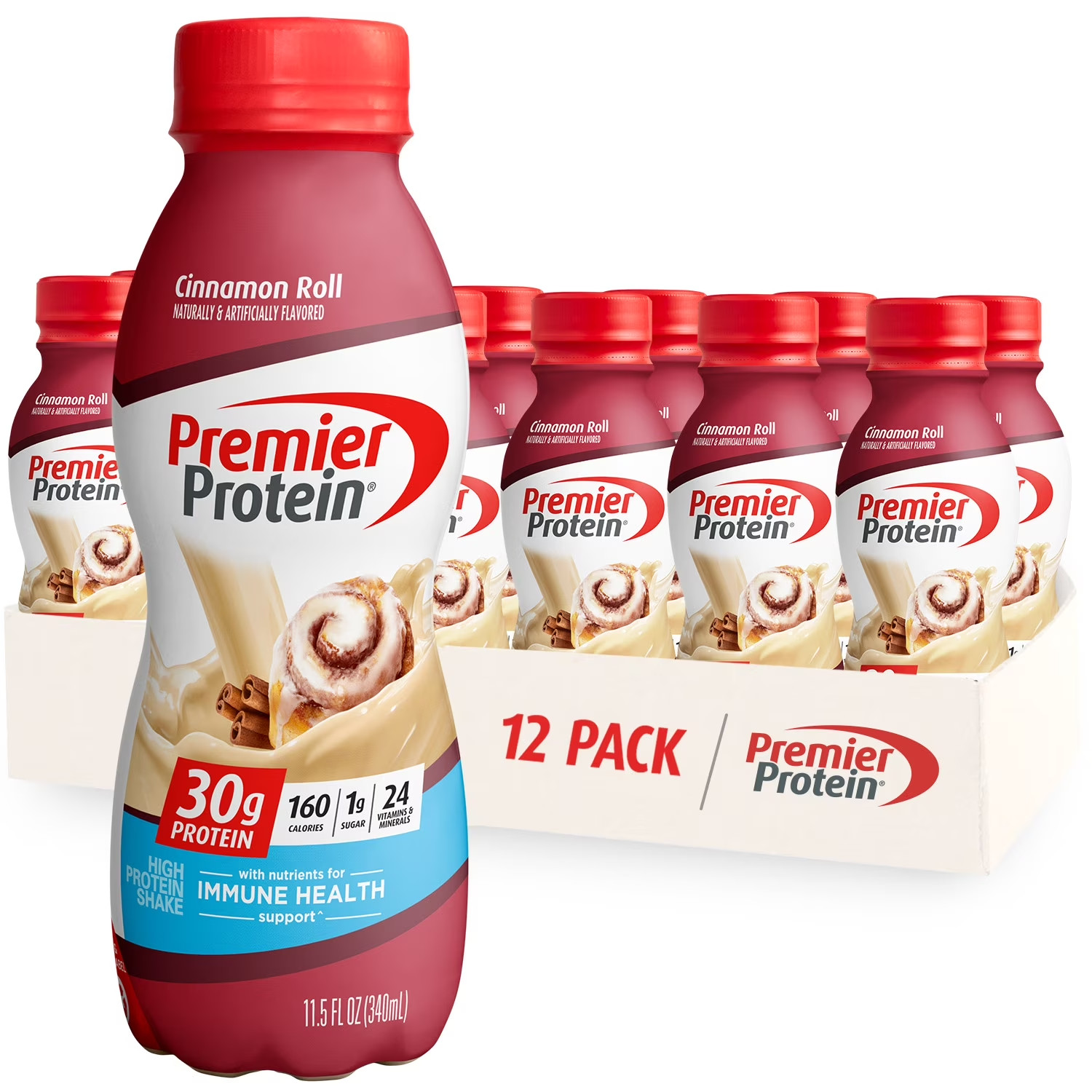 🔥DAILY SALE🔥 Premier Protein Shake, Cinnamon Roll, 30g Protein, 11 Fl Oz, 12ct 🔥DAILY SALE🔥 Premier Protein Shake, Cinnamon Roll, 30g Protein, 11 Fl Oz, 12ct