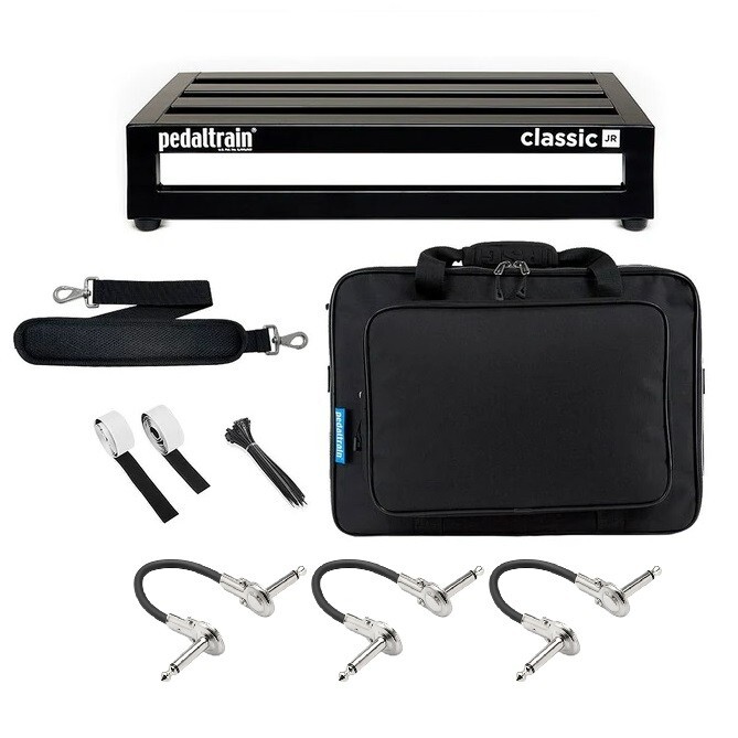 New Pedaltrain Classic JR Guitar Effects Pedal Board w/ Soft Case & Patch Cables