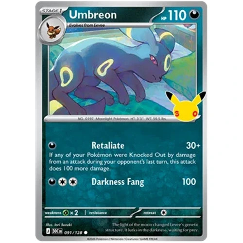 Umbreon 091/128 30th Celebration Holo
