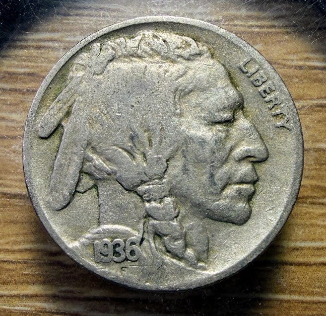1936-S Buffalo Nickel - Actual Coin Shown - & Tracking INV#63 1936-S Buffalo Nickel - Actual Coin Shown - & Tracking INV#63