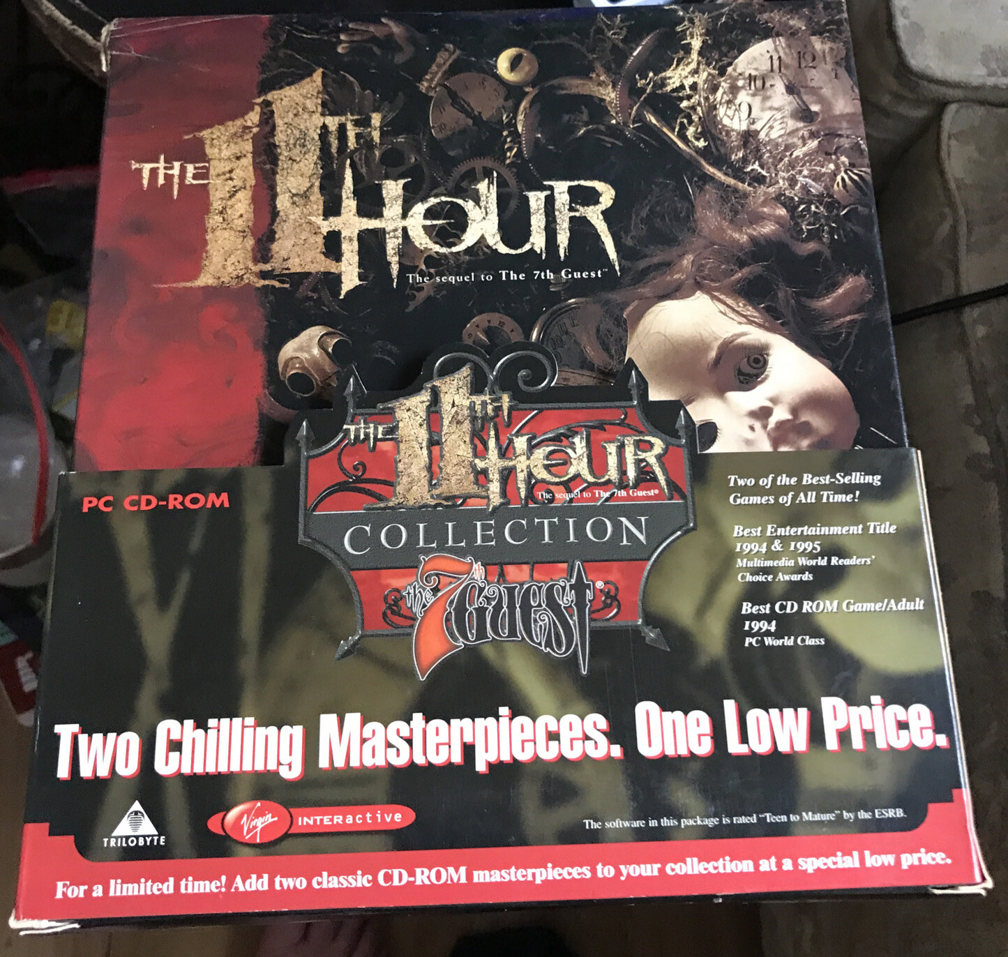 1995 The 11th Hour 7th Guest Collection PC CD ROM Game Big Box VTG Combo 1995 The 11th Hour 7th Guest Collection PC CD ROM Game Big Box VTG Combo