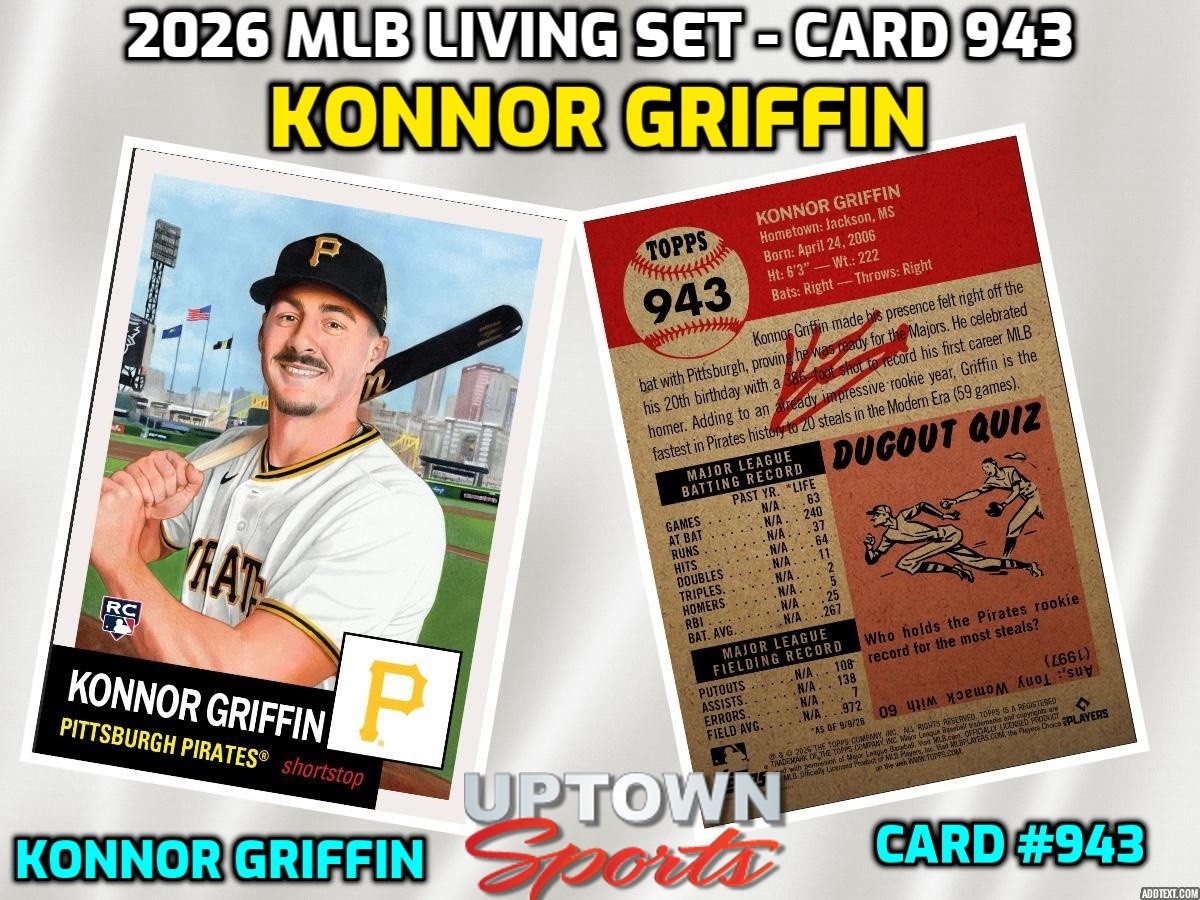 Konnor Griffin - 2026 MLB Living Set® - Card 943 -Presale Konnor Griffin - 2026 MLB Living Set® - Card 943 -Presale
