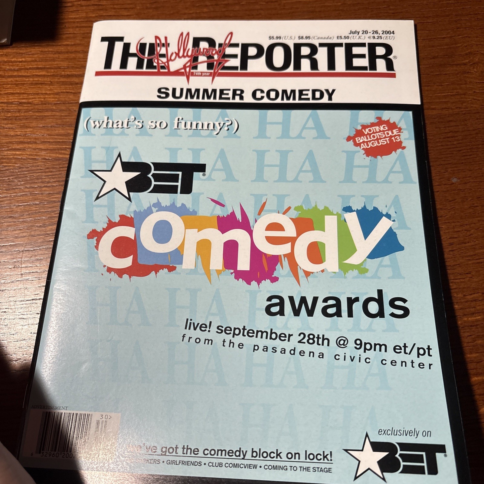 2004 VTG The Hollywood Reporter Magazine: BET Comedy Awards & Montreal Festival