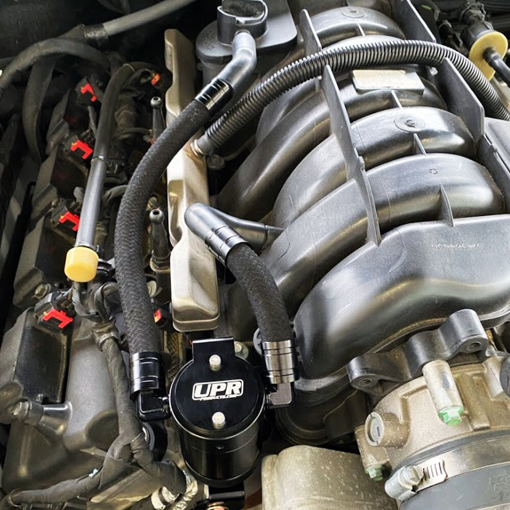 UPR Oil Catch Can Braided Hoses For 11-23 HEMI Passenger 5.7L Charger Challenger