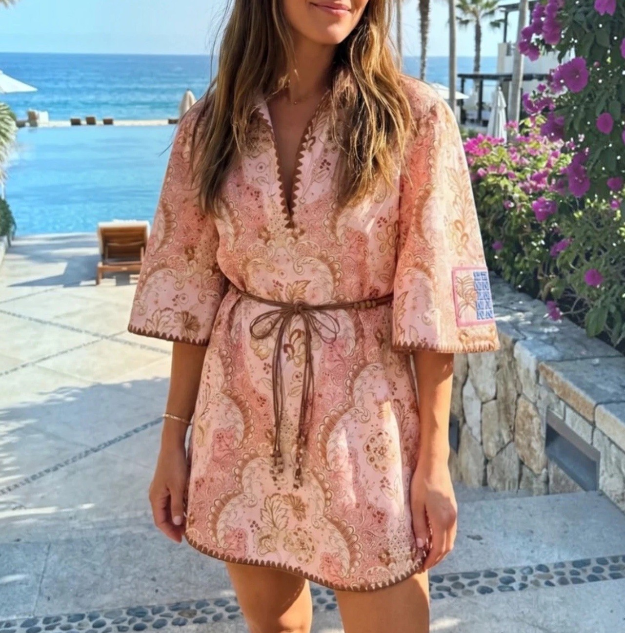 Zimmermann BNWT Daylight Tunic Mini Dress Size 1/AU 10/US 6 Belt Embroidered Zimmermann BNWT Daylight Tunic Mini Dress Size 1/AU 10/US 6 Belt Embroidered