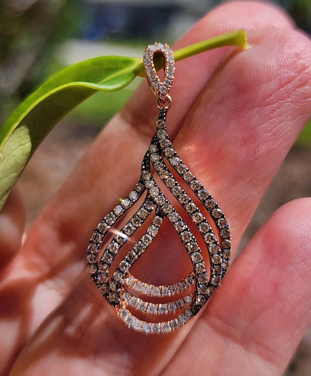 $2,500 Effy 14kt Rose Gold Chocolate Diamond Pendant $2,500 Effy 14kt Rose Gold Chocolate Diamond Pendant