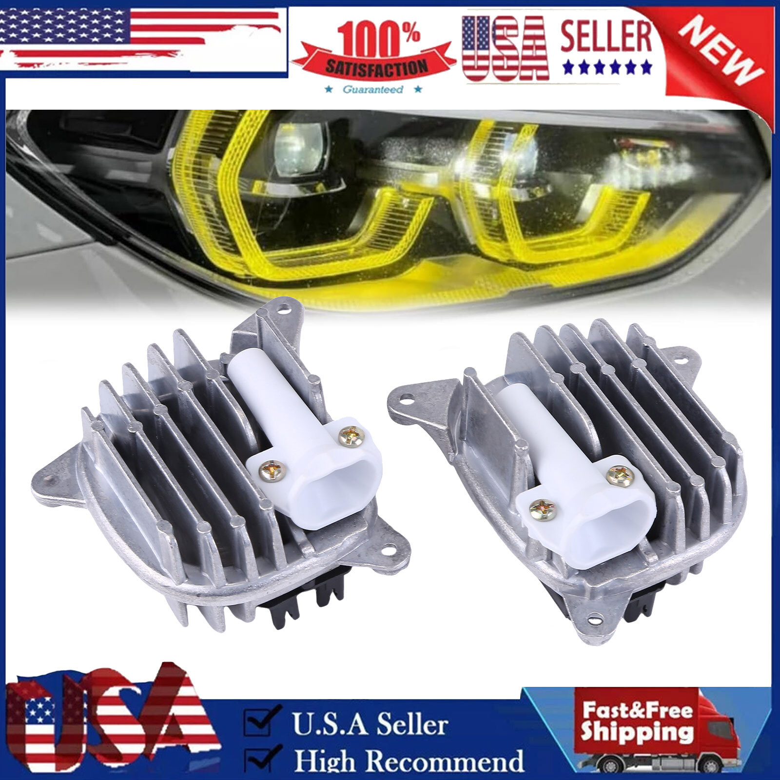 ✅2PCS Lemon Yellow DRL LED Boards For BMW X3 G01 X3M F97 X4 G02 X4M F98 2018-21✅