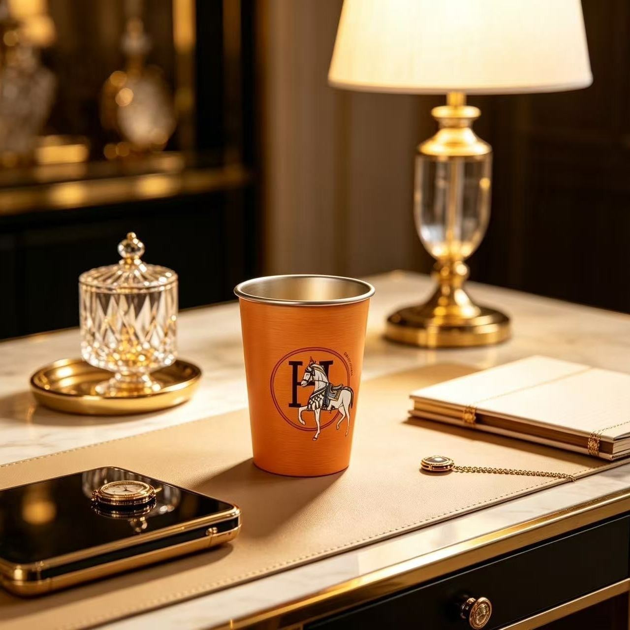 Hermès VIP Orange Cup New Unused Gift Item office & bathroom cup