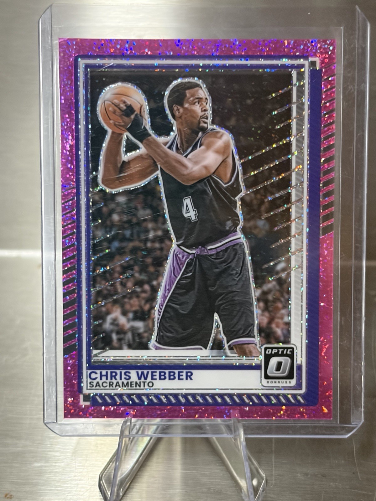 CHRIS WEBBER 2025-26 DONRUSS OPTIC 189 PINK GLITTER PRIZM/275 KINGS CHRIS WEBBER 2025-26 DONRUSS OPTIC 189 PINK GLITTER PRIZM/275 KINGS