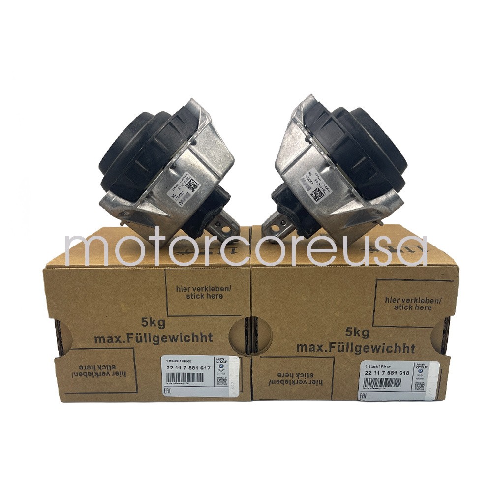 2Pcs OEM For BMW 330i Engine Motor Mount Left + Right 22117581617 22117581618