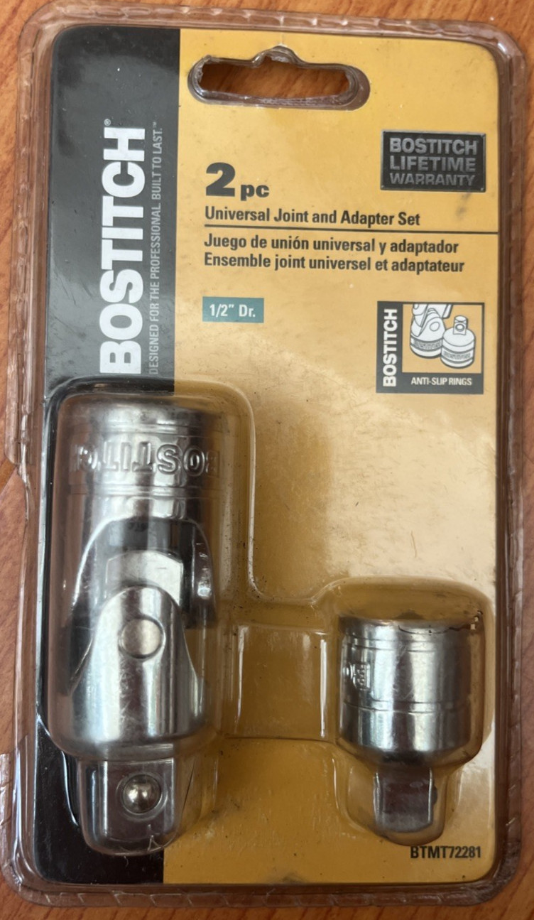 Bostitch 2Pc Universal Joint and Adapter Set, 1/2\ Bostitch 2Pc Universal Joint and Adapter Set, 1/2\