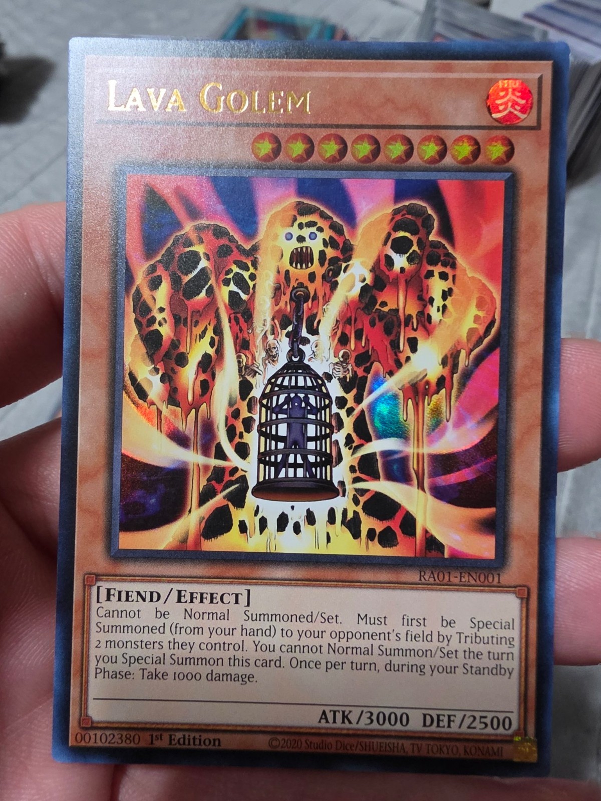 Lava Golem RA01-EN001 1st Ed Ultra Rare NM Lava Golem RA01-EN001 1st Ed Ultra Rare NM