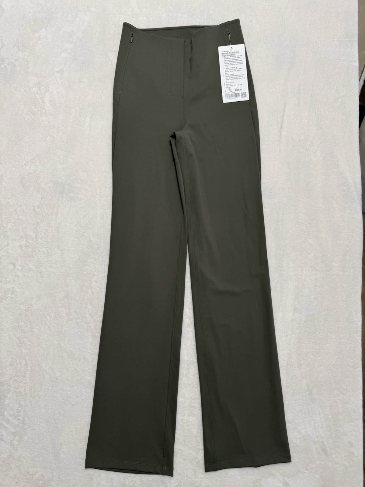 Lululemon Women’s Green Smooth Fit Pull-On High-Rise Pant Size 4 NWT