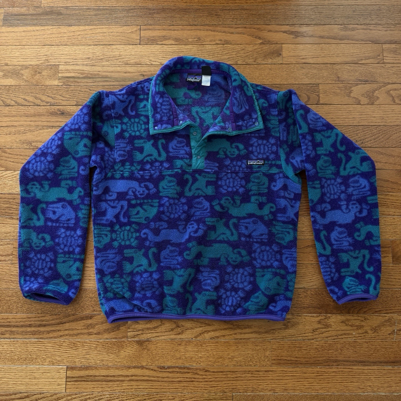 Vintage Patagonia Synchilla Fleece Gargoyle Aztec Print 1992  Size Small