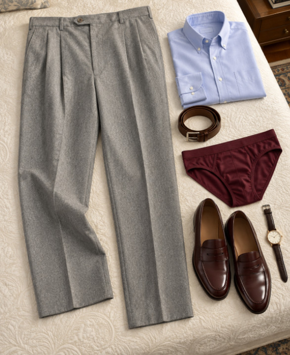 New Brioni Men\'s 40R (IT 58) Heather Gray 100% Wool Double Pleat Dress Pants