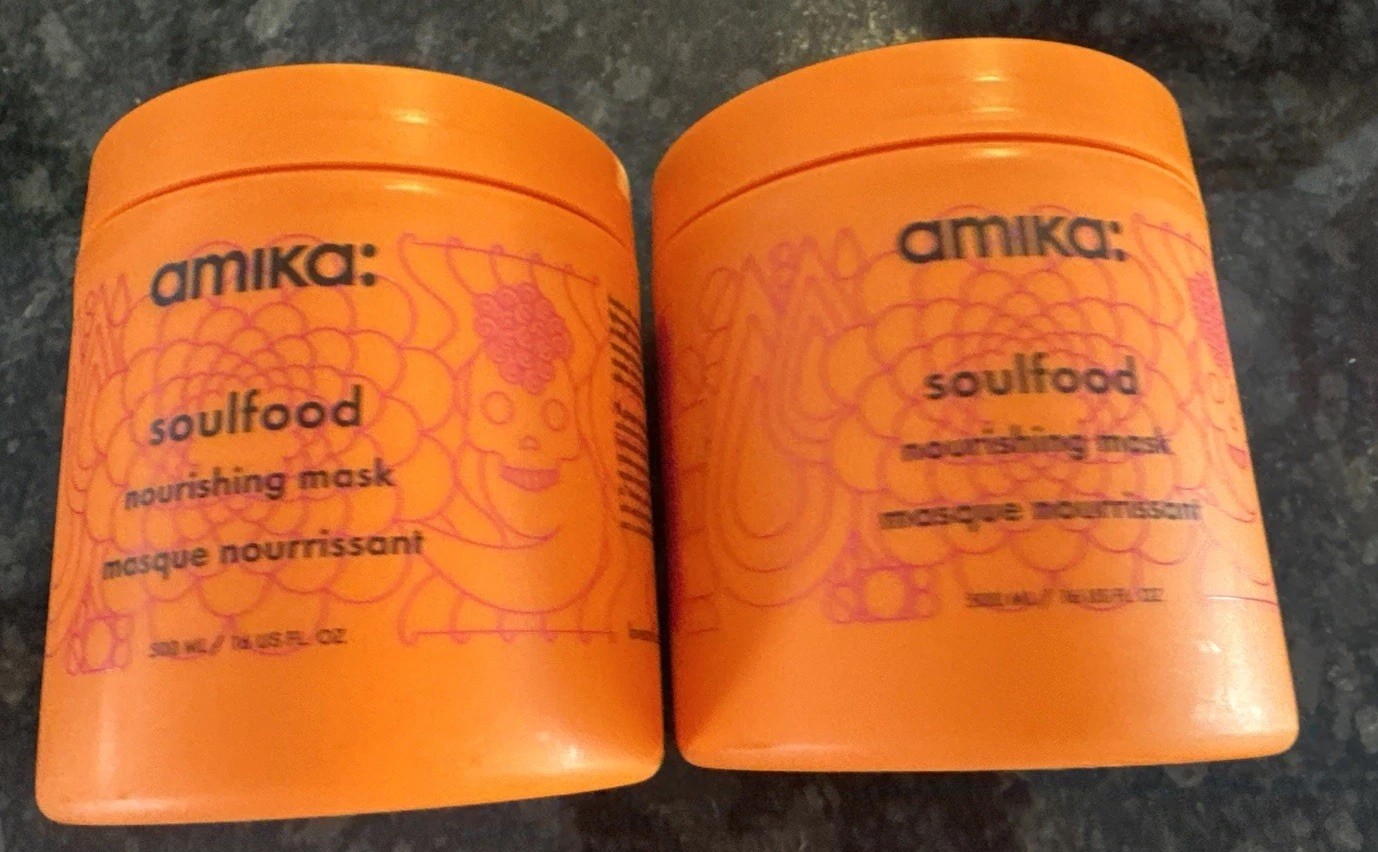2 Pack Amika Soulfood Nourishing Mask 500ml/16fl.oz. New 2 Pack Amika Soulfood Nourishing Mask 500ml/16fl.oz. New
