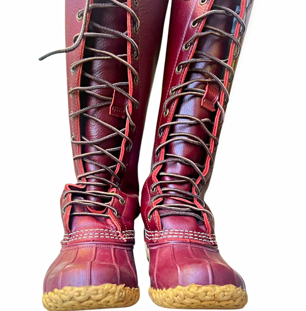 RARE Vintage L.L.Bean 16” Tall Cranberry Shearling-Lined Bean Boots Women’s 6M RARE Vintage L.L.Bean 16” Tall Cranberry Shearling-Lined Bean Boots Women’s 6M