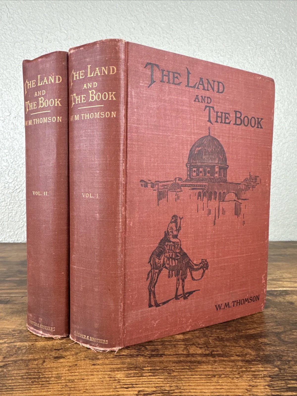 THE LAND AND THE BOOK W.M. THOMSON HOLY LAND PALESTINE TRAVEL 2 VOLS 1880