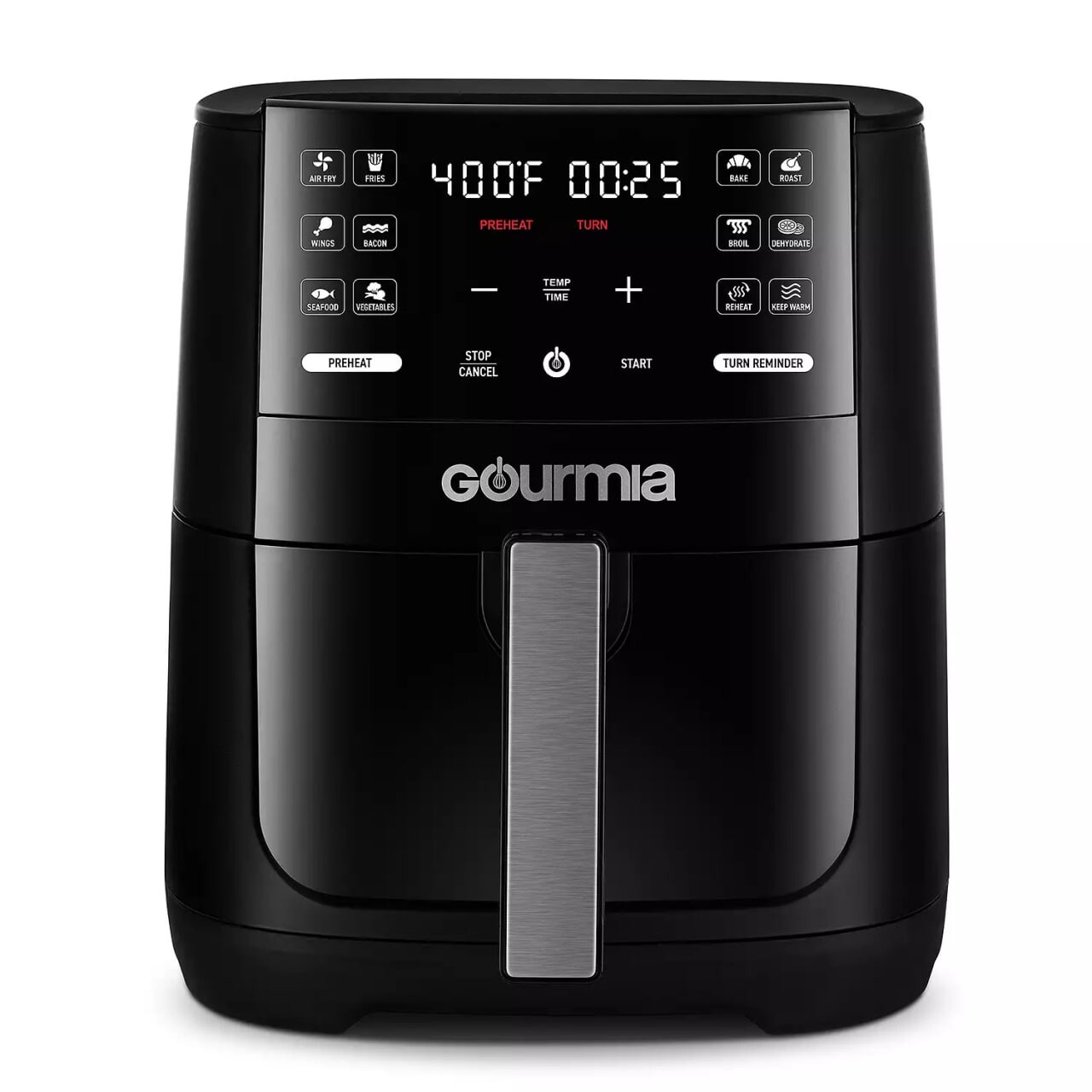 Gourmia 6-qt. Air Fryer - 12 One-Touch Cooking Functions include a variety Gourmia 6-qt. Air Fryer - 12 One-Touch Cooking Functions include a variety
