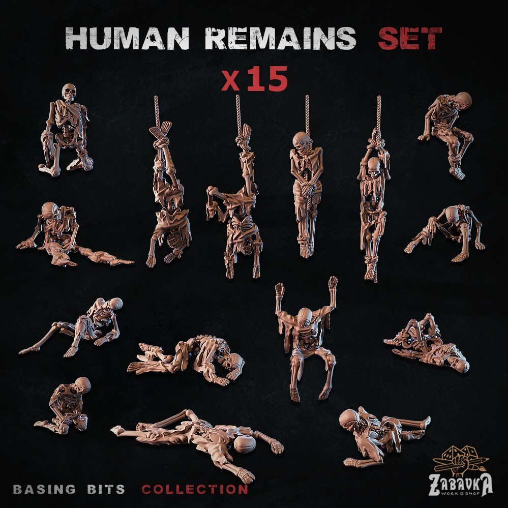 Basing decoration bits   32mm scale.  Human Remains