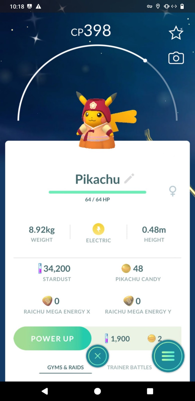 Shiny Pikachu wearing a Orange Hanbok costume - Read Description
