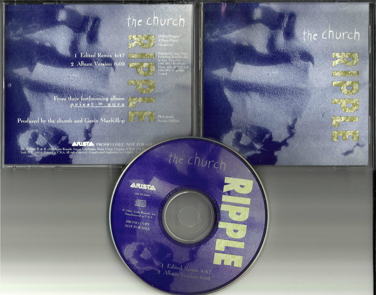 THE CHURCH Ripple w/ RARE REMIX PROMO DJ CD single 1992 ASCD 2389 USA