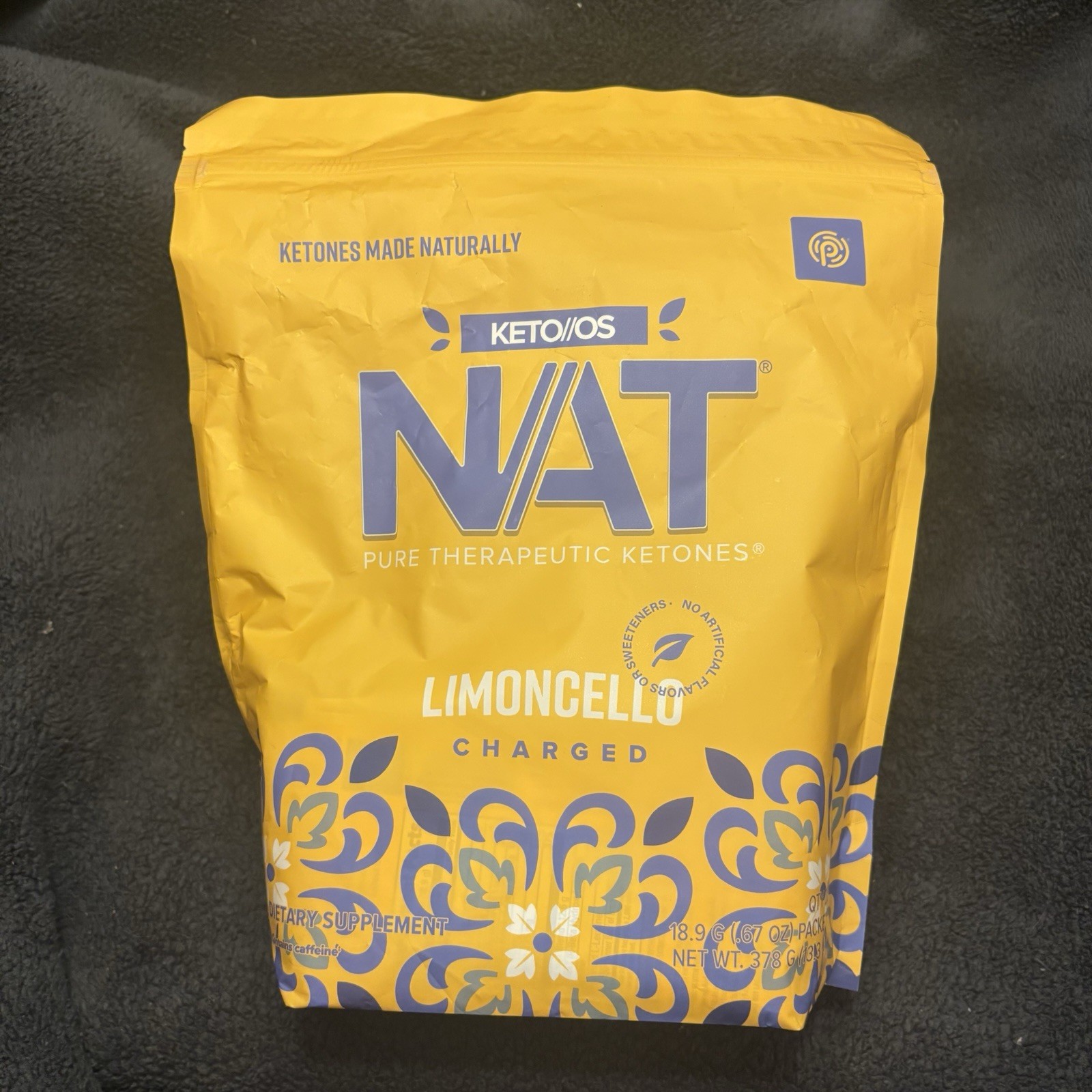 Pruvit KETO OS NAT Limoncello Charged Ketone Powder Gluten Free 20pk Exp 03/27 Pruvit KETO OS NAT Limoncello Charged Ketone Powder Gluten Free 20pk Exp 03/27