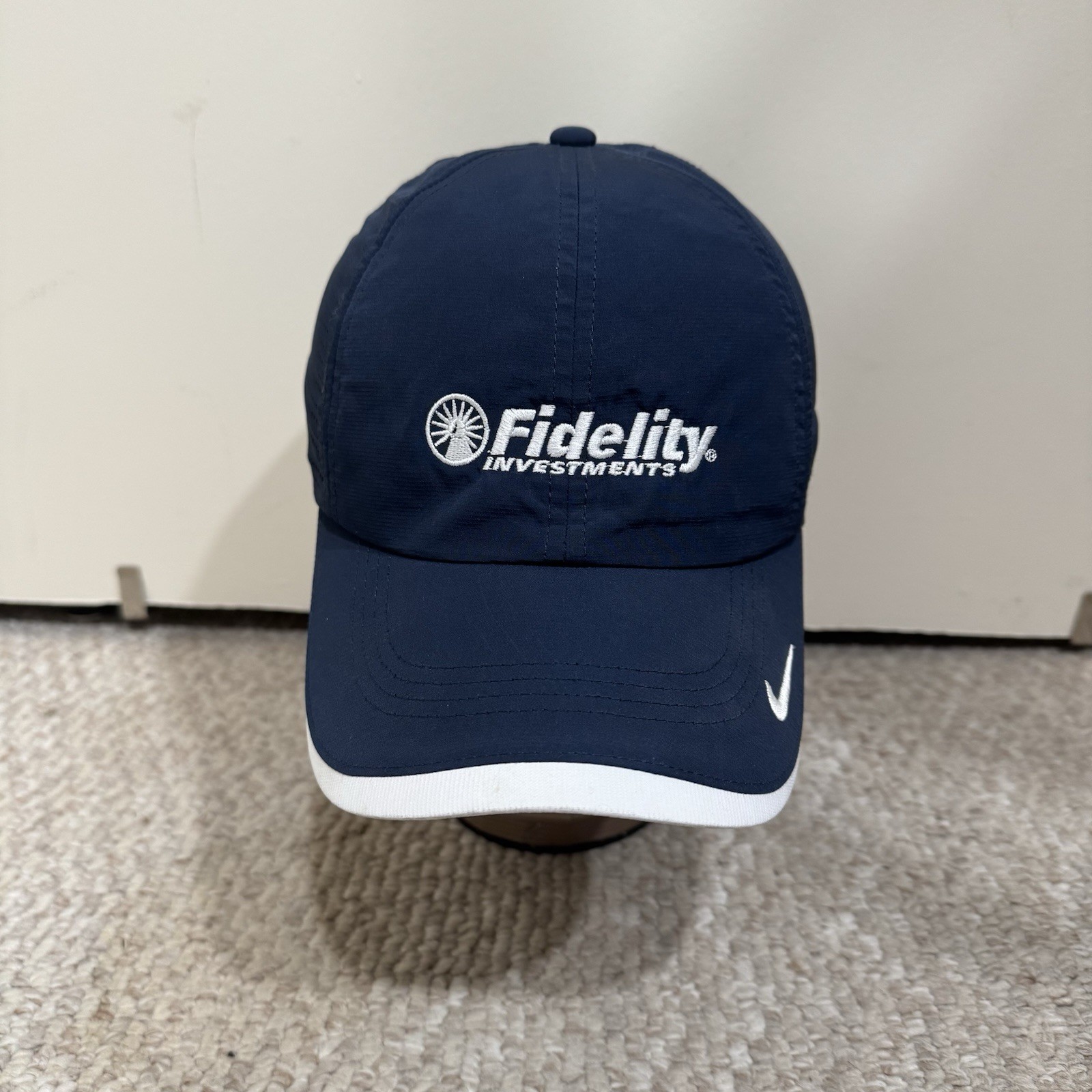 Nike Golf Blue Hat Cap Fidelity Investments Mutual Fund Vented Strapback Nike Golf Blue Hat Cap Fidelity Investments Mutual Fund Vented Strapback