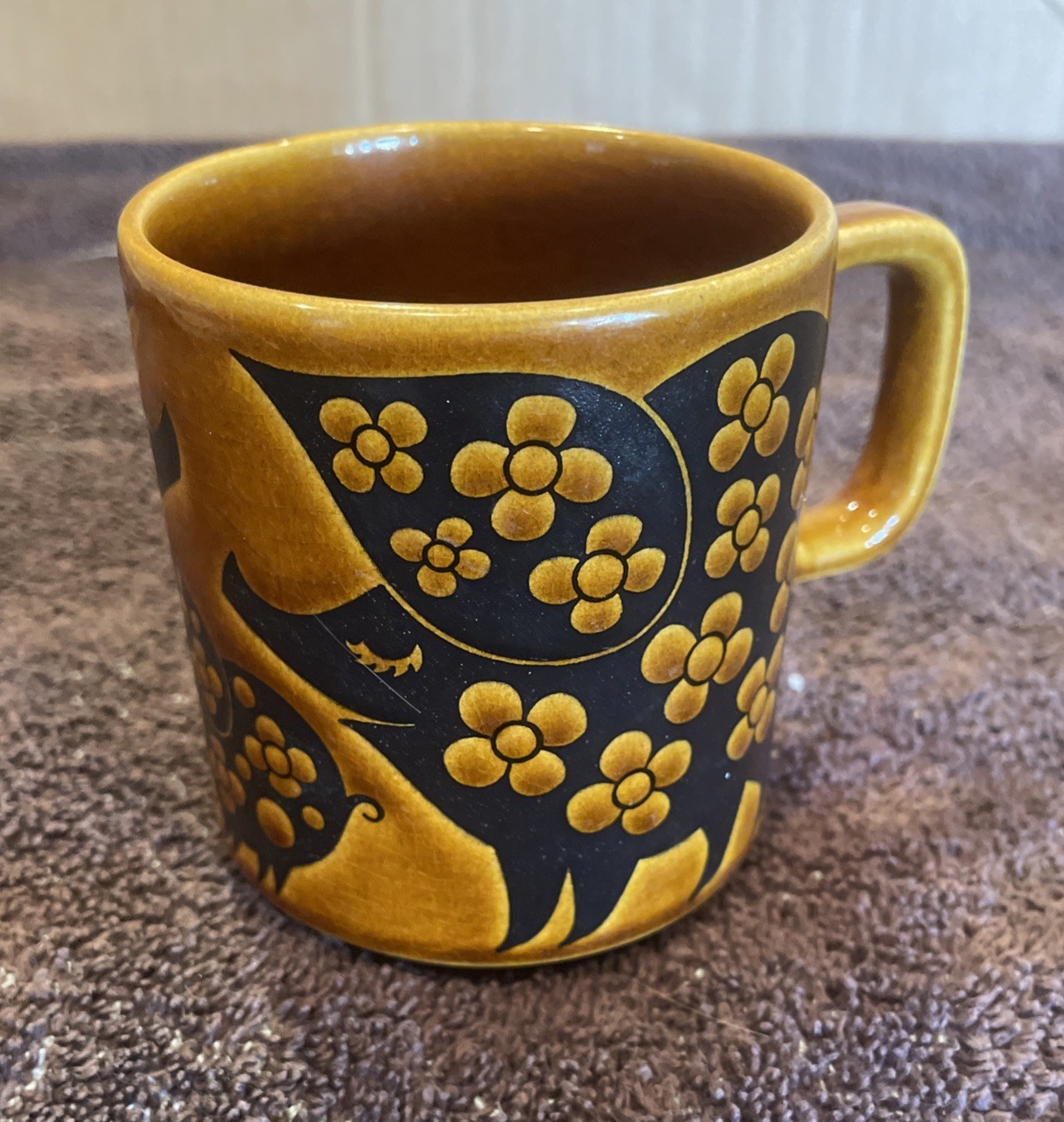 Vintage Hornsea England Mug Pigs John Clappison Brown Retro Pig Tea Coffee UK Vintage Hornsea England Mug Pigs John Clappison Brown Retro Pig Tea Coffee UK