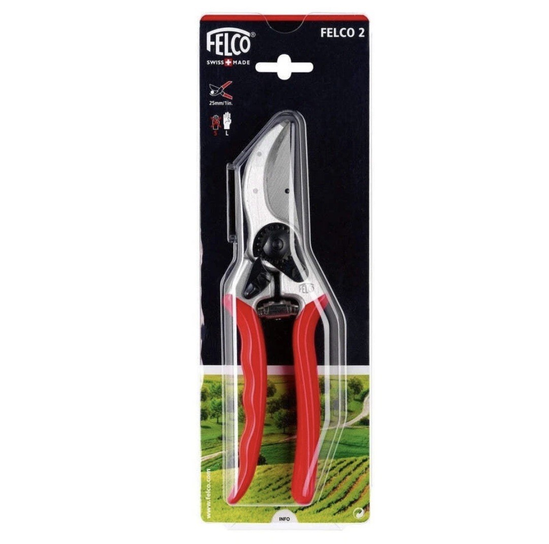 Felco Swiss Made Pruining Shears for Gardening, F2 Large, Red Felco Swiss Made Pruining Shears for Gardening, F2 Large, Red