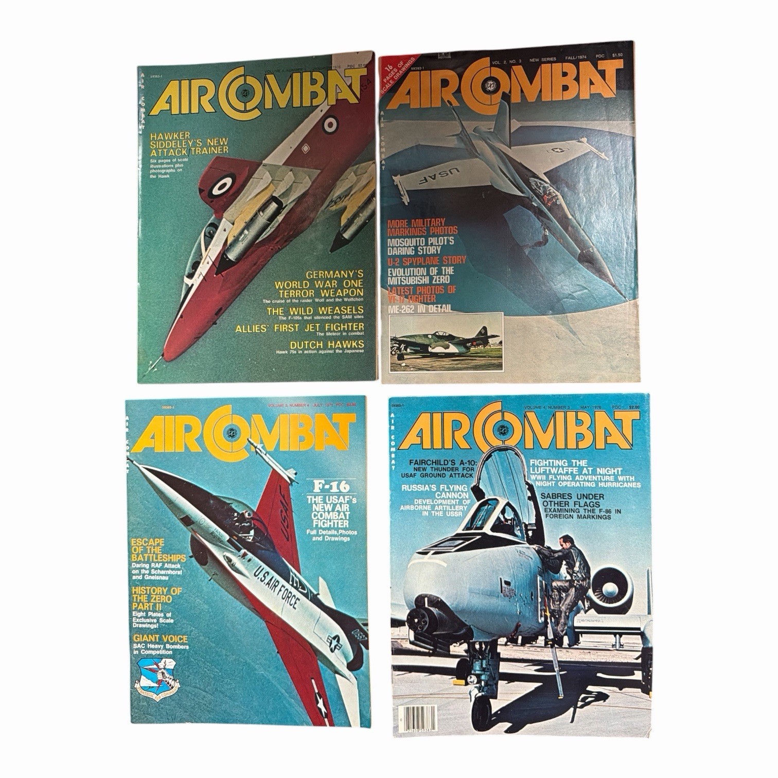 Vintage Air Combat Magazine Lot of (4) (SKU: 1653)