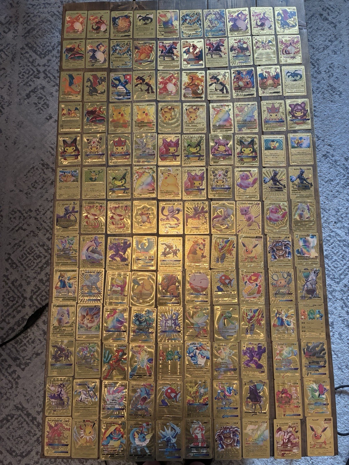 Huge Gold Foil Fan Art Pokémon Card Collection – 130 Cards Huge Gold Foil Fan Art Pokémon Card Collection – 130 Cards