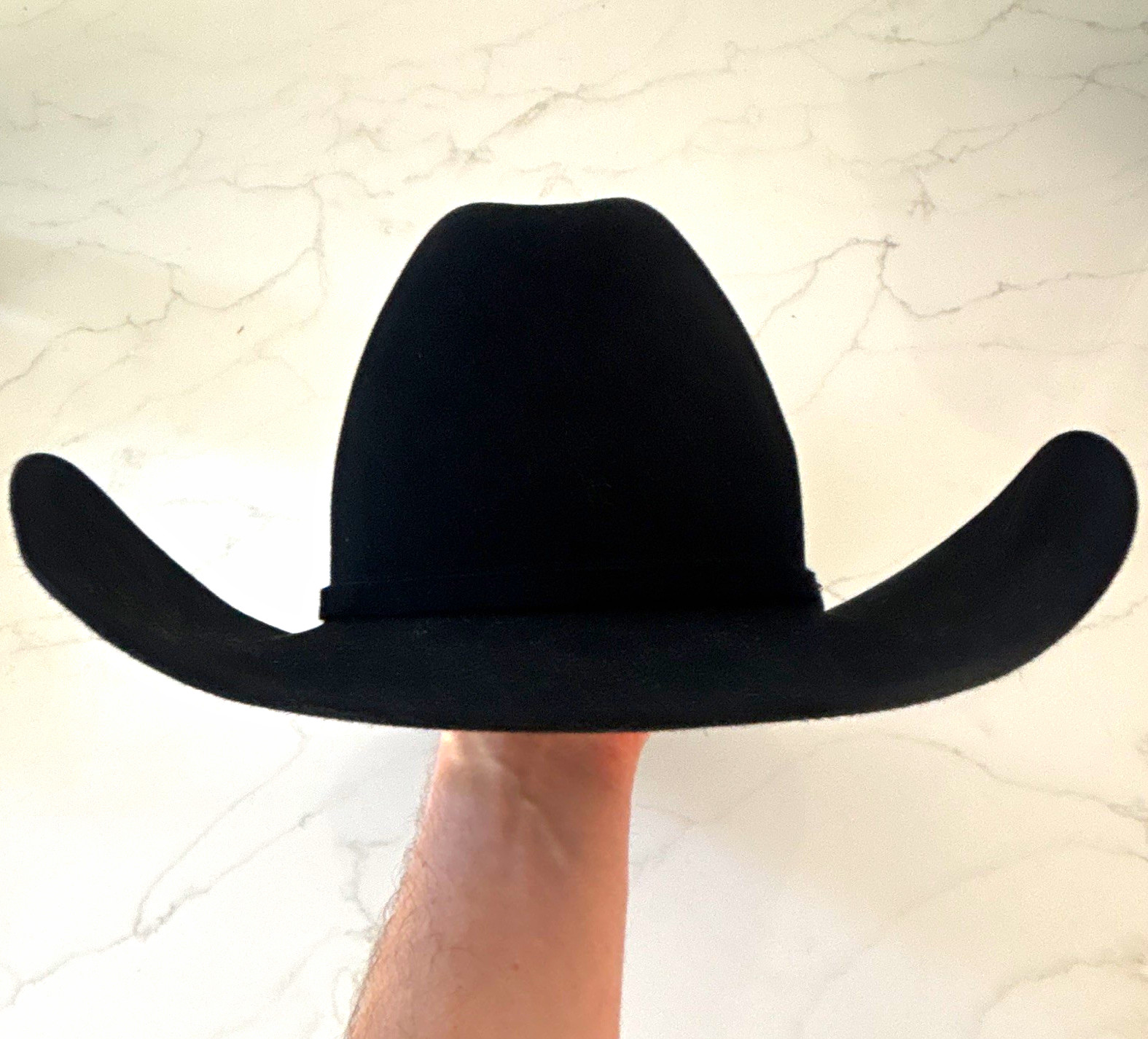 Resistol 6X Midnight Felt Western Cowboy Hat - Black Fur Felt Size 7 1/8