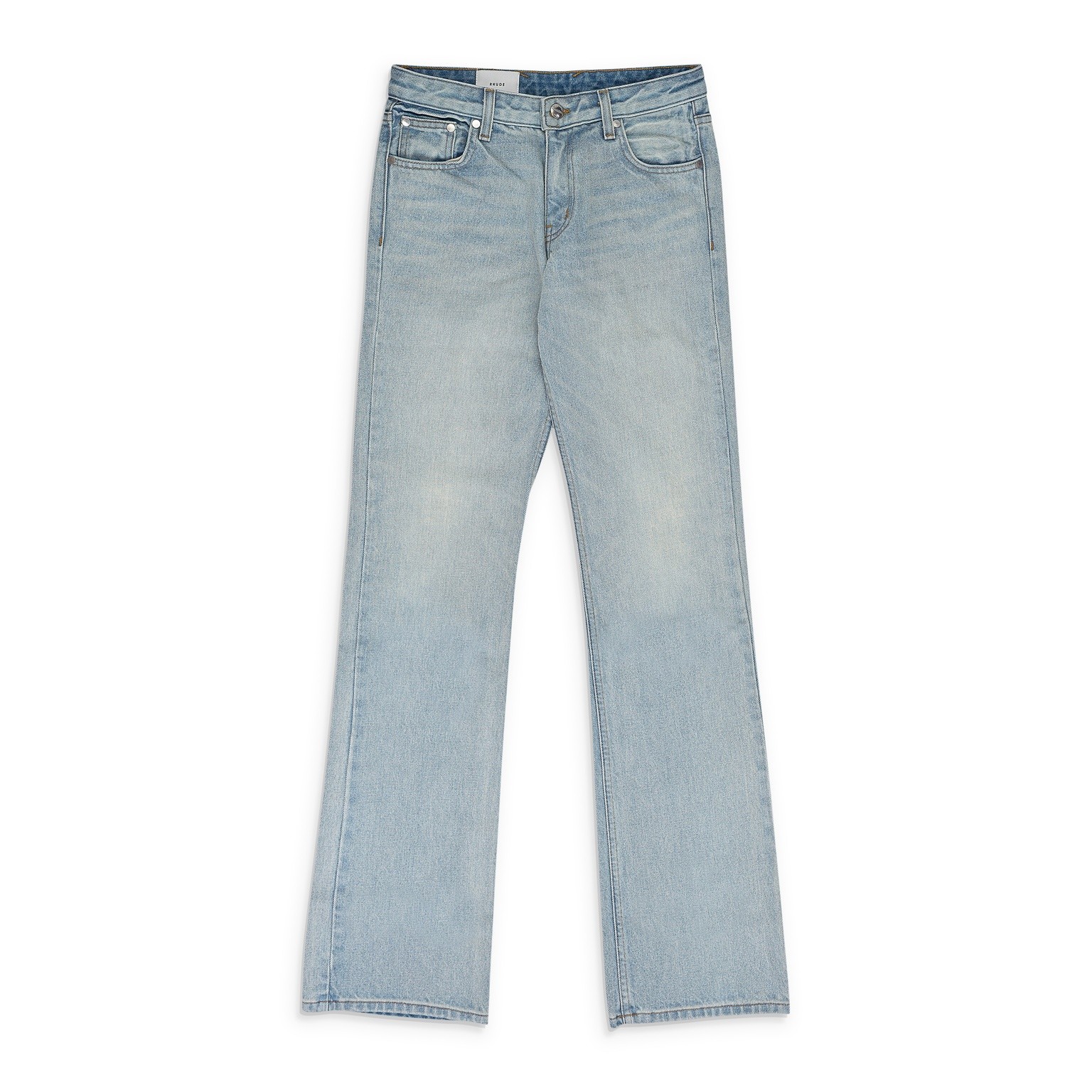 NWT RHUDE INDIGO LOW-WAIST FLARE DENIM BOOTCUT JEANS SIZE 30 $800 NWT RHUDE INDIGO LOW-WAIST FLARE DENIM BOOTCUT JEANS SIZE 30 $800