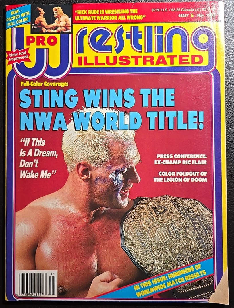 Pro Wrestling Illustrated Magazine ~ November 1990 ~ Sting Wins NWA World Title Pro Wrestling Illustrated Magazine ~ November 1990 ~ Sting Wins NWA World Title